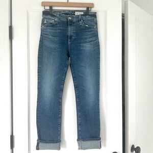 AG Mari High Rise Slim‎ Straight Leg Jeans AG-ED Denim 16 Year Lithium Size 28